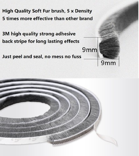 Draught excluder brush 10m - excluder,