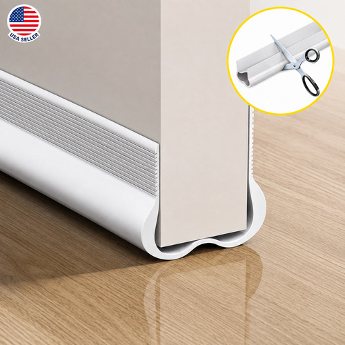 Under door draft stopper twin - door,