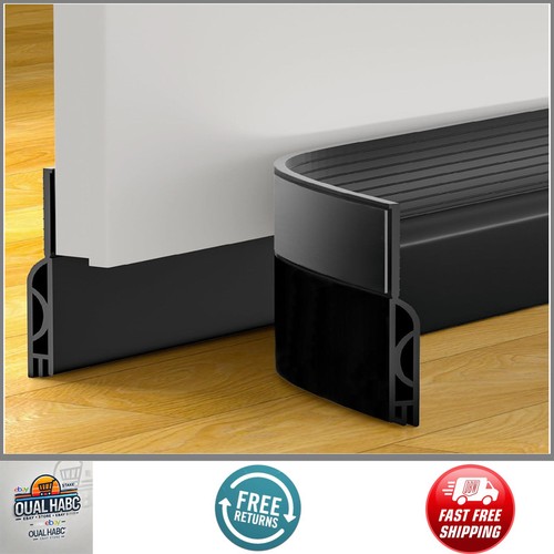 Door draft stopper black - door,
